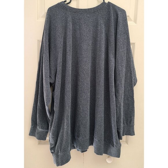 Torrid Frequent Flyer charcoal grey classic cozy fleece raglan sweatshirt - Picture 3 of 3